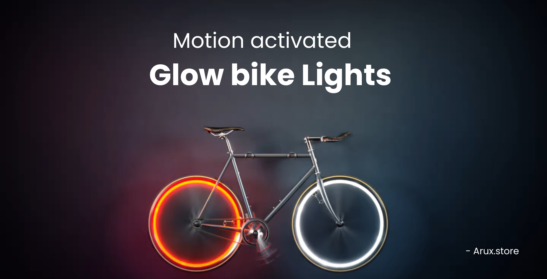 Glowing bike lights